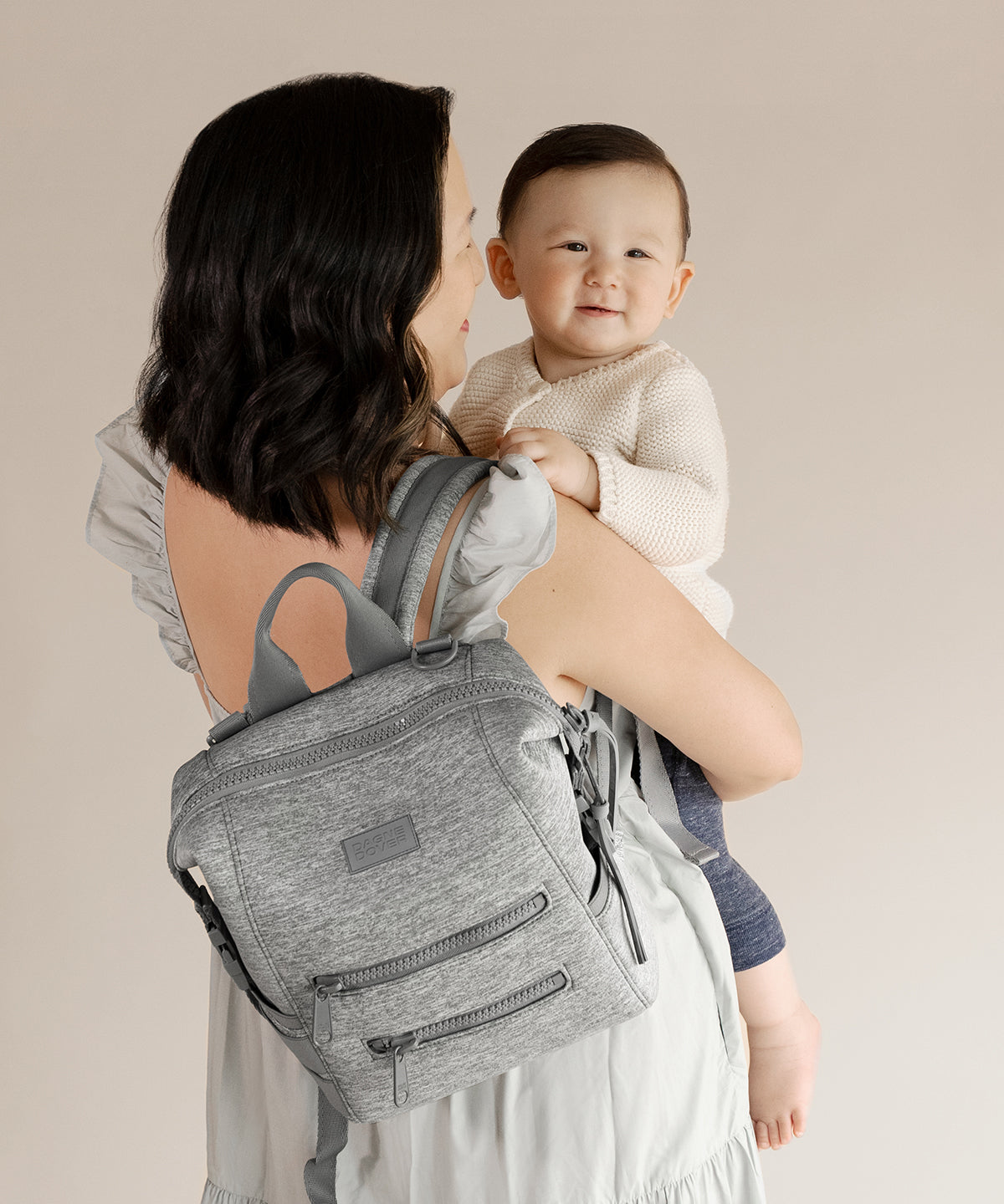 Indi Diaper Backpack in Dune, Small